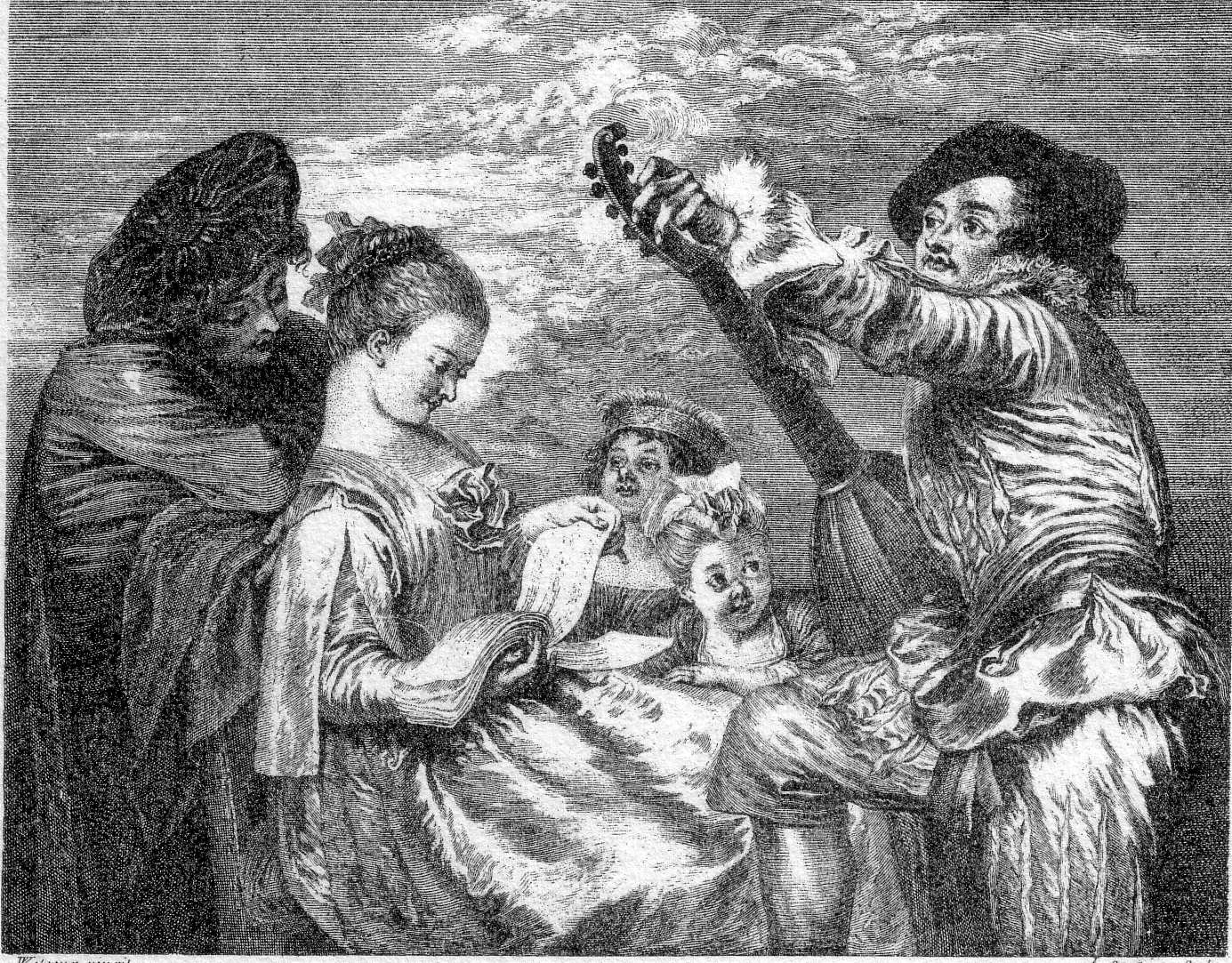 Watteau la lecon de musique 